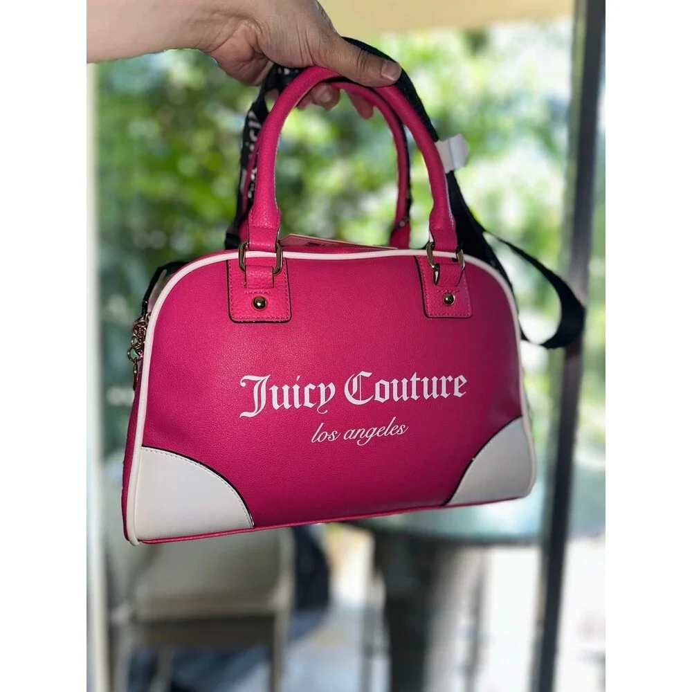Juicy Couture Fashionista Dark Pink Satchel NEW Purse